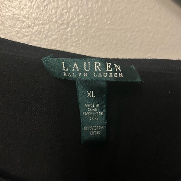 Lauren Ralph Lauren shirt - black 100% cotton sleeveless lightweight sweater - Picture 3 of 9